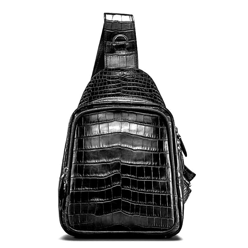 Casual Travel Alligator Leather Shoulder Sling Backpack Bag