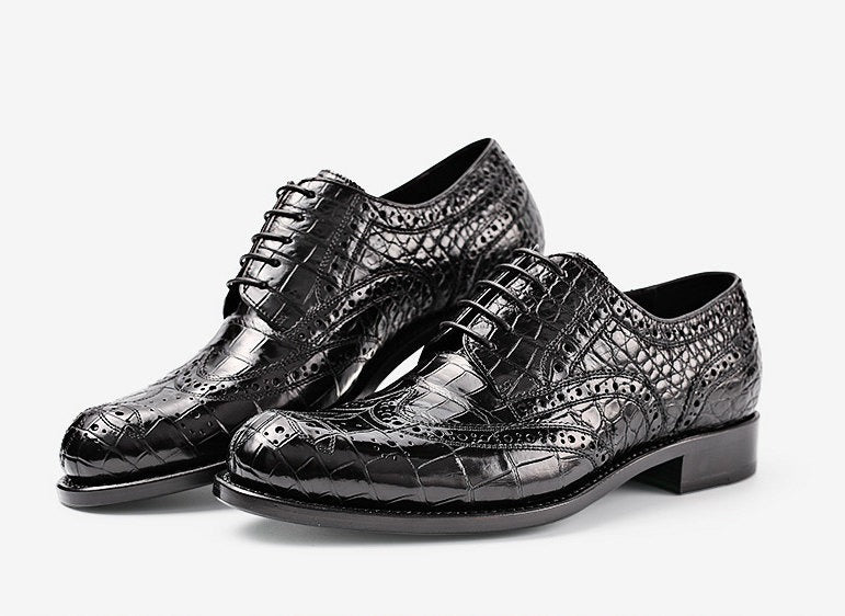 Men’s Genuine Alligator Leather Oxford Business Dress Shoes