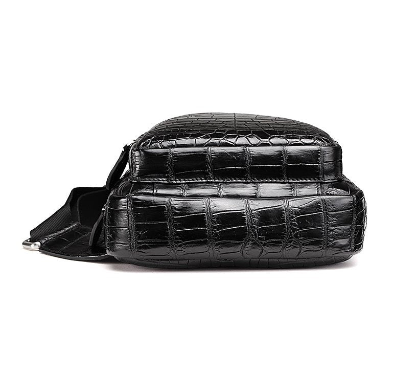 Casual Travel Alligator Leather Shoulder Sling Backpack Bag