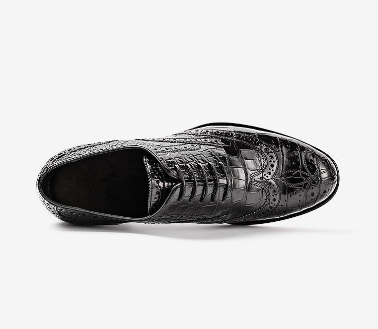 Men’s Genuine Alligator Leather Oxford Business Dress Shoes