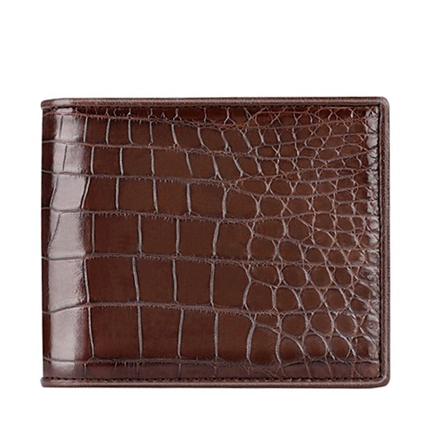 Crocodile Tail Skin Wallet, Vintage Crocodile Bifold Wallet
