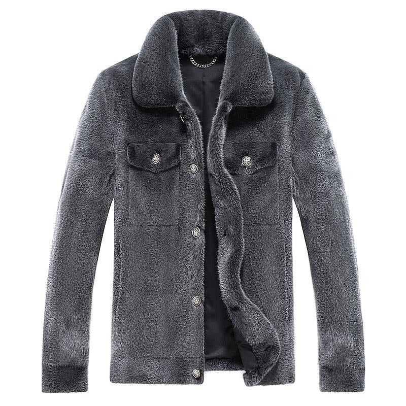 Mens Mink Fur Trucker Jackets
