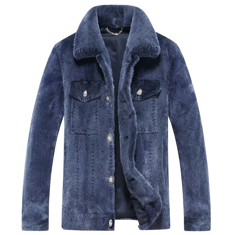 Mens Mink Fur Trucker Jackets