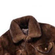 Mens Mink Fur Trucker Jackets
